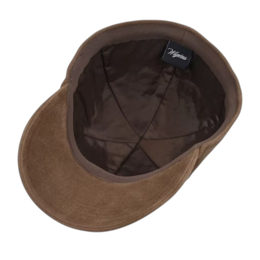 Wigens Classic Baseball Cap Chocolate Brown interior view