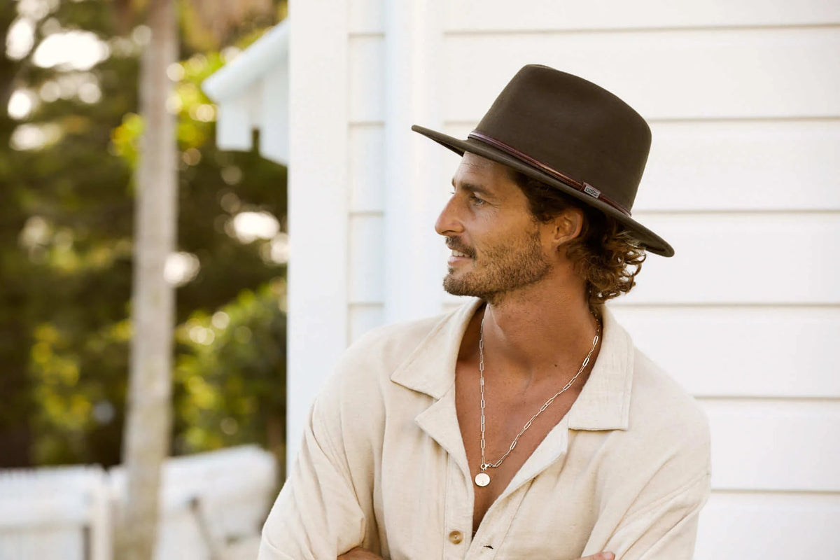 Jackeroo Australian Wool Crushable Hat - Black view three
