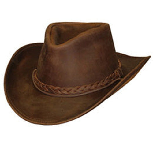 Authentic Brown Leather Size 8 Cowboy Hats, also Size 7 3/4 Cowboy Hats