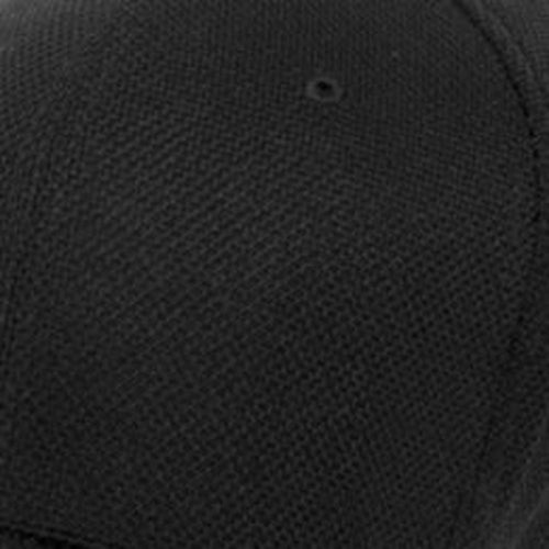 Big Black Wicking Flexfit Hats Sized to fit 3XL and 4XL material closeup