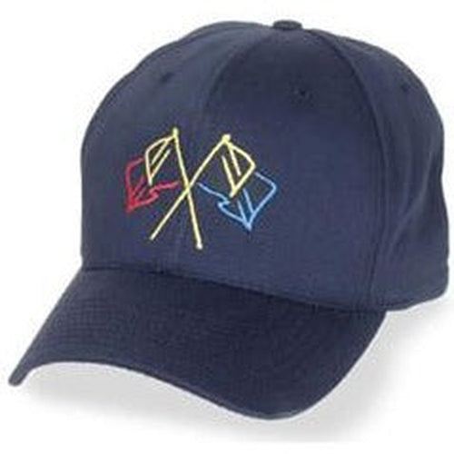 Navy Blue Structured Baseball style Big Hats with Nautical Flags fits Size 3XL
