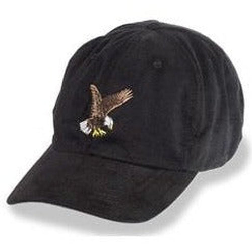 Black with Eagle Logo Unstructured Baseball Hats for Big Heads fits Size 3XL