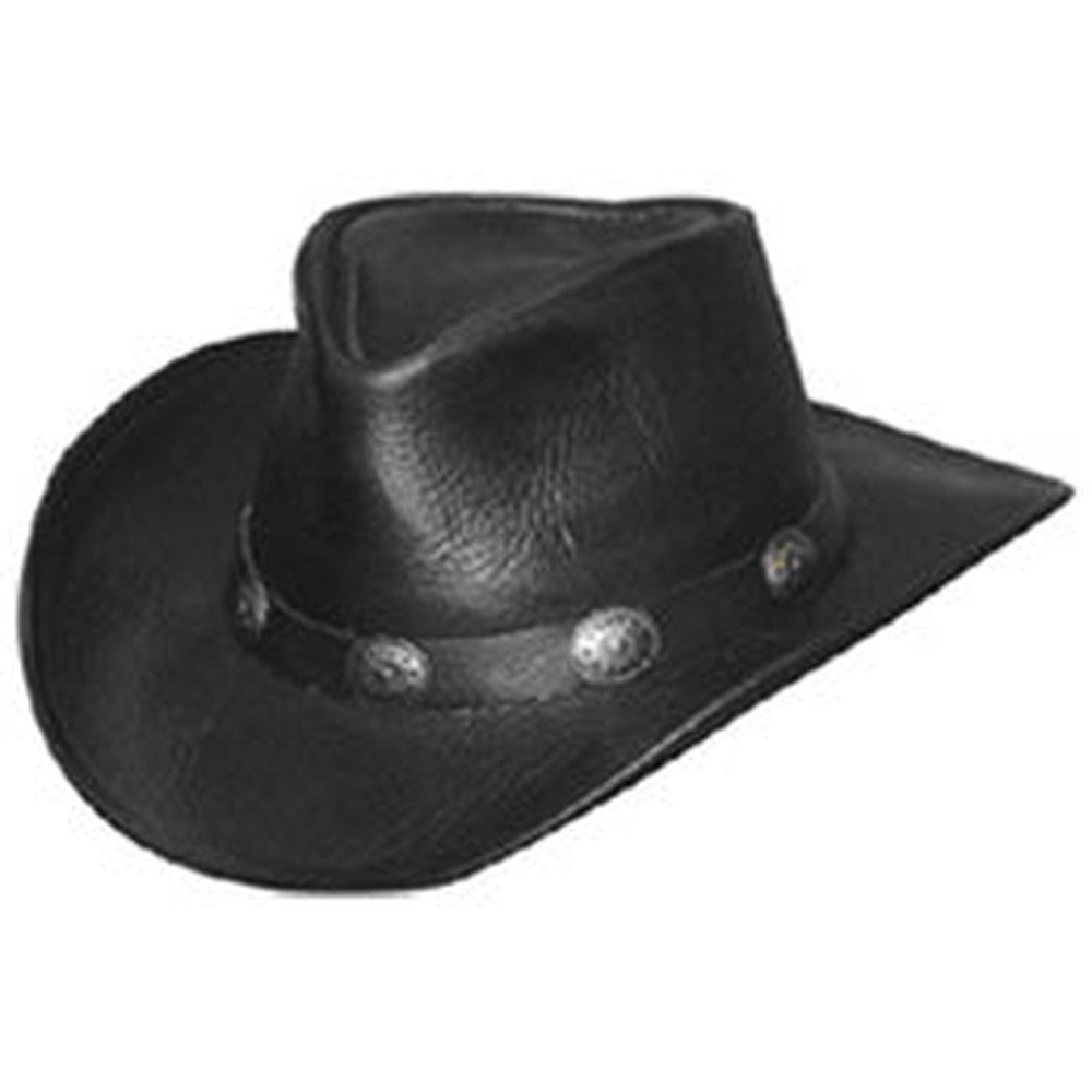 Black Leather Size 8 Cowboy Hats, also Size 7 3/4 Cowboy Hats