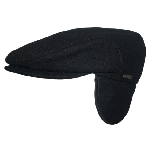 Black Soft Wool Large Hats with ear flaps, fits driving cap Sizes 3XL and 4XL