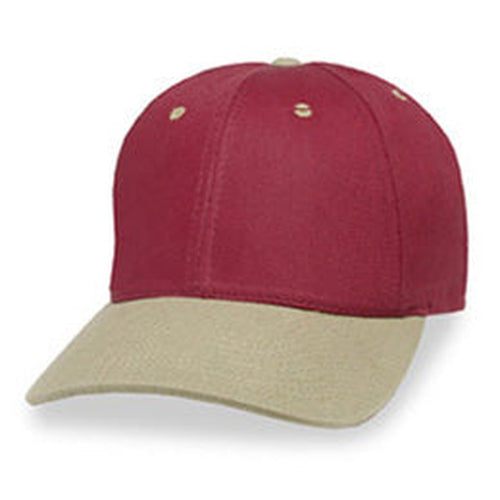 Brick Red Structured Extra Large Hats with Khaki Visor fits Size 3XL