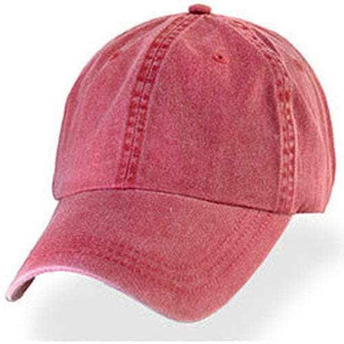 Clay Red Weathered Baseball Hats for Big Heads fits Sizes 3XL and 4XL
