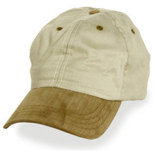 Cream with Brown Visor Baseball Hats for Big Heads fits Size 3XL