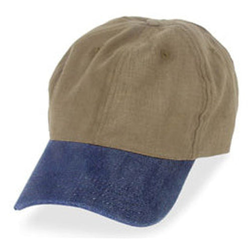 Dark Khaki with Denim Visor in Big Hats for Big Heads fits Size 3XL caps