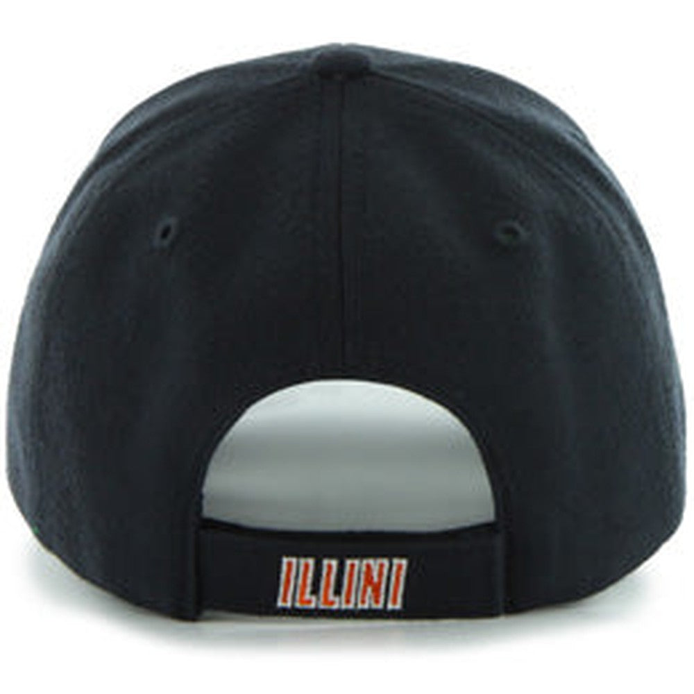 Univ of Illinois Fighting Illini NCAA Structured Baseball Big Caps in Size 3XL, back view
