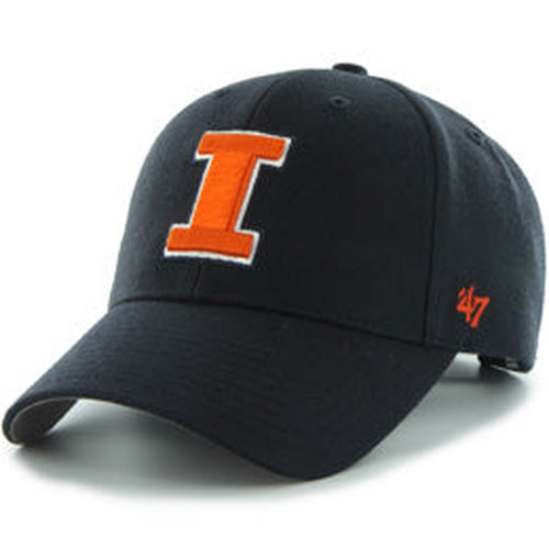 Univ of Illinois Fighting Illini NCAA Structured Baseball Big Caps in Size 3XL