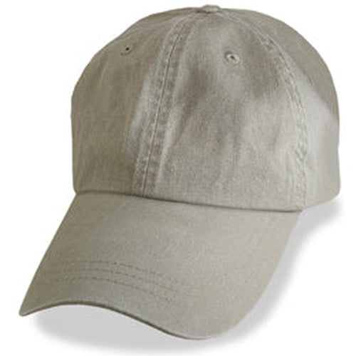 Khaki Weathered Baseball Caps in Hat Sizes Large enough to fit 3XL and 4XL caps