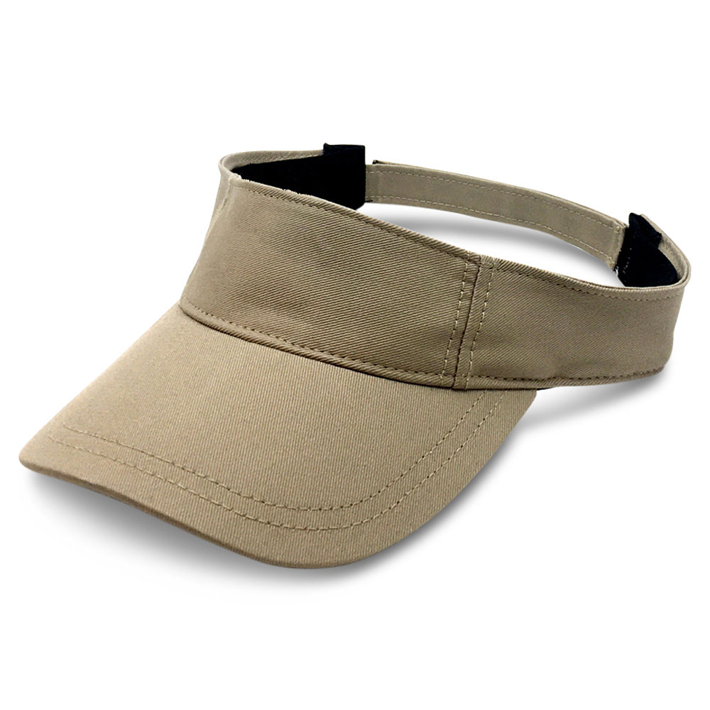 Khaki Visor for Big Heads fits Sizes 3XL and 4XL