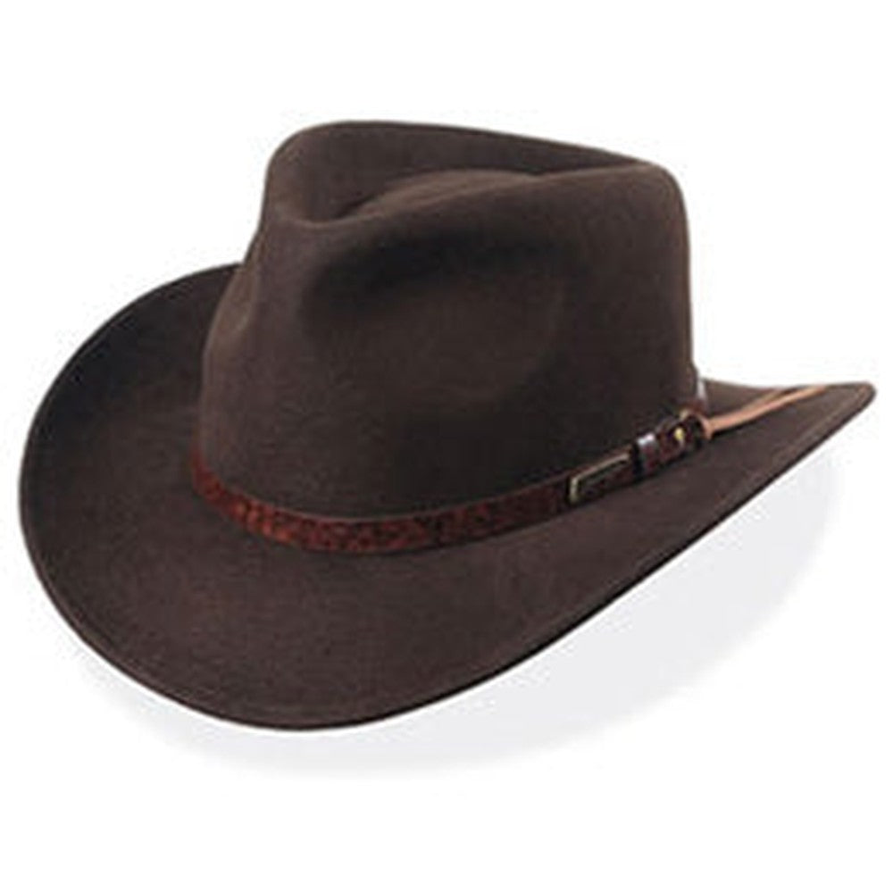 Indiana Jones Style 100% Wool Felt Fedora Brown Hat Crushable Water  Repellent