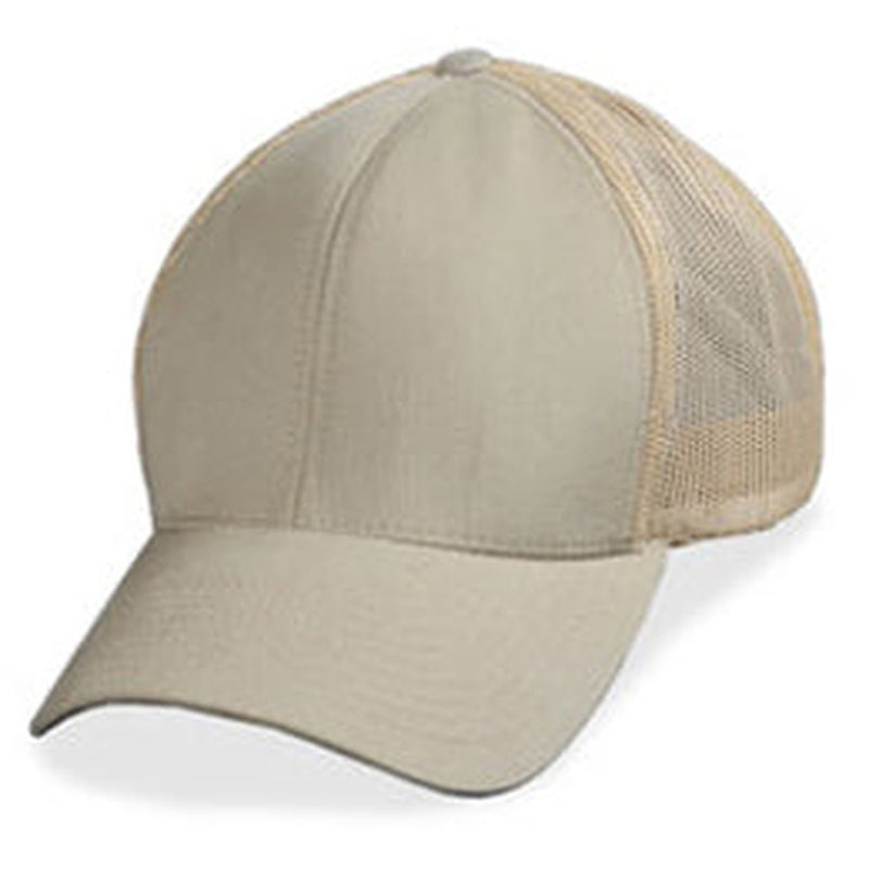 Trucker Hats for Big Heads in Cream Mesh in Sizes 3XL and 4XL