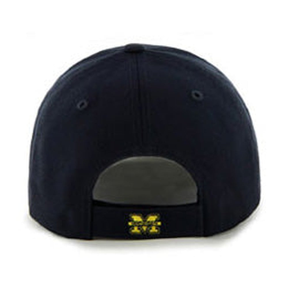 Univ of Michigan (U of M) Wolverines NCAA Structured Big Caps, fits Size 3XL, back view