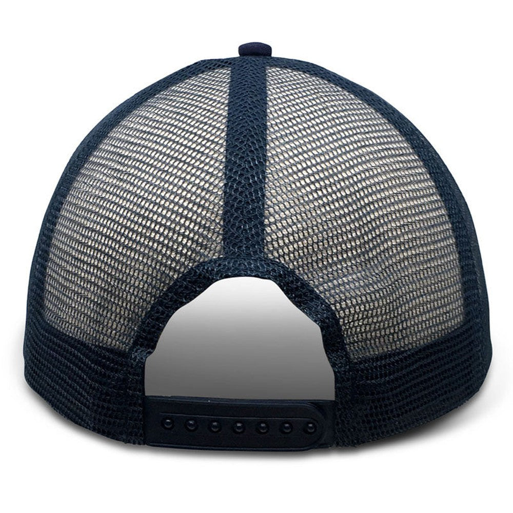 navy trucker hat for big heads - backview