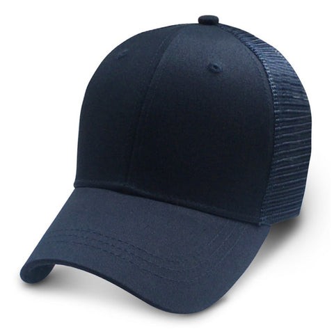 Navy Blue Mesh - Structured Baseball Cap