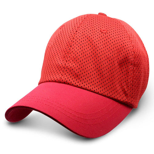 red big mesh hat