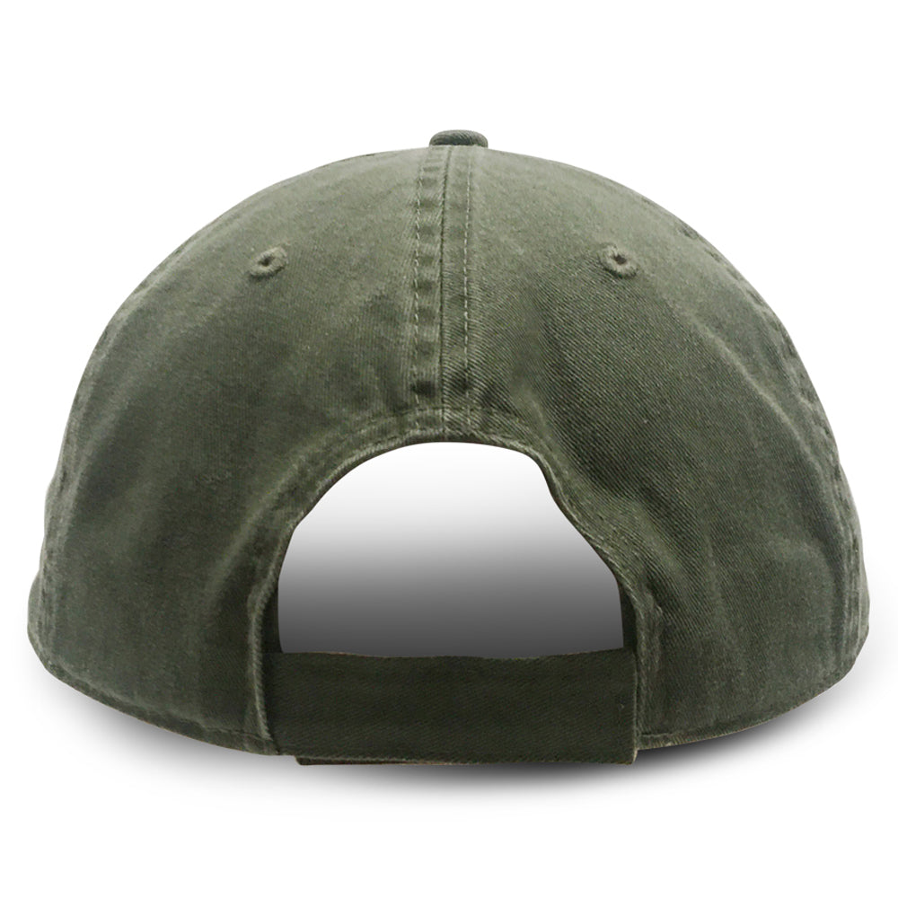 Green Unstructured Baseball Hats for Big Heads fits cap Sizes 3XL and 4XL back view