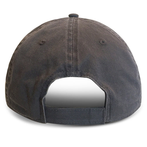 Grey Unstructured Baseball Hats for Big Heads fits cap Sizes 3XL and 4XL back view