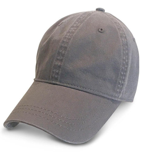 Grey Unstructured Baseball Hats for Big Heads fits cap Sizes 3XL and 4XL